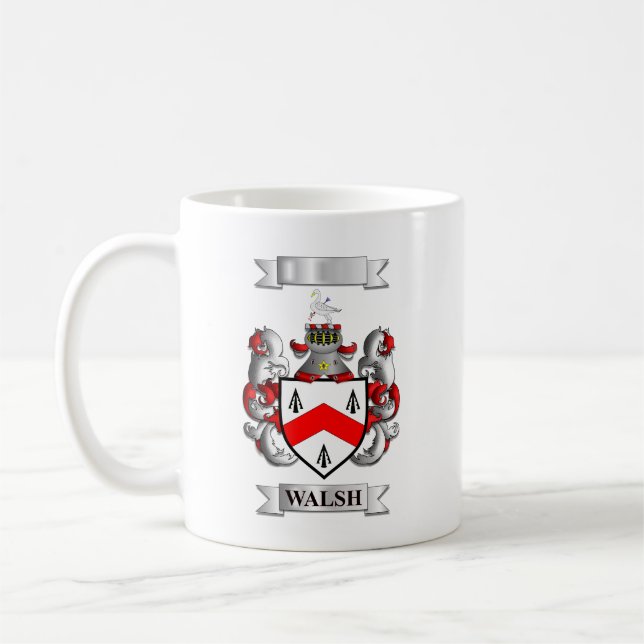 Klassisk mugg Walsh efternamn och sköld (Vänster)