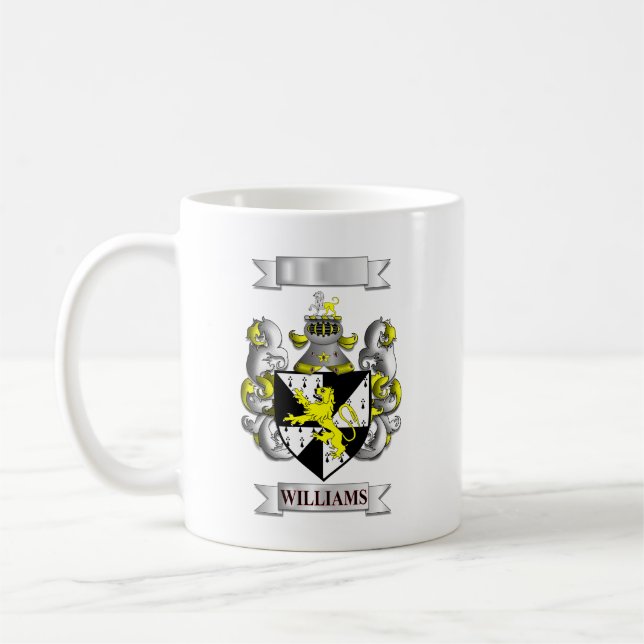Klassisk Mugg Williams Familjen Efternamn Och Logo (Vänster)