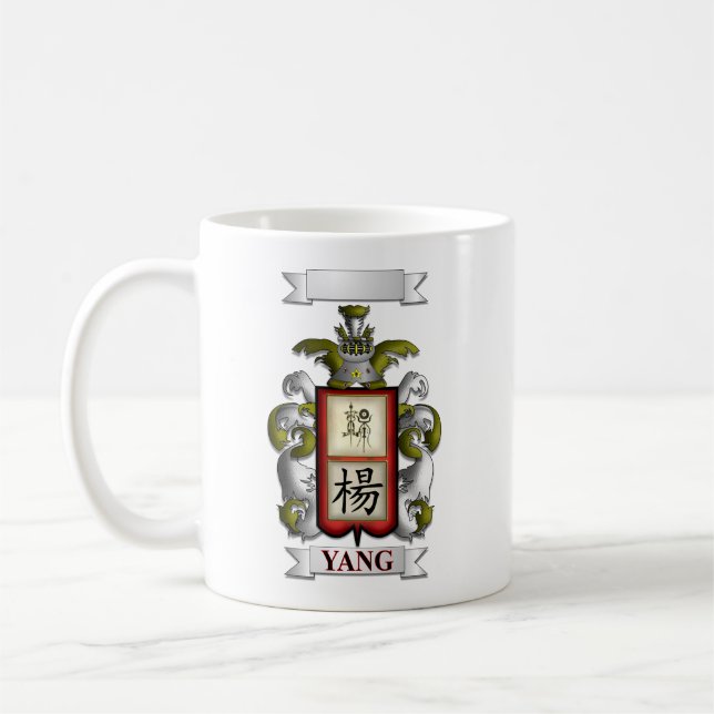 Klassisk mugg Yang efternamn och sköld (Vänster)