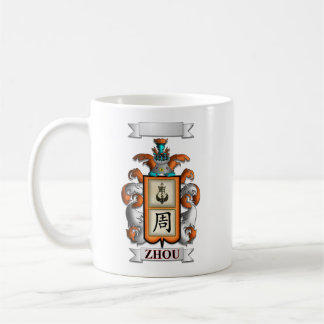 Klassisk mugg Zhou-släktnamn och sköld