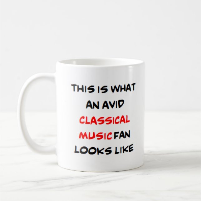 klassisk musik fläkt, levande kaffemugg (Vänster)