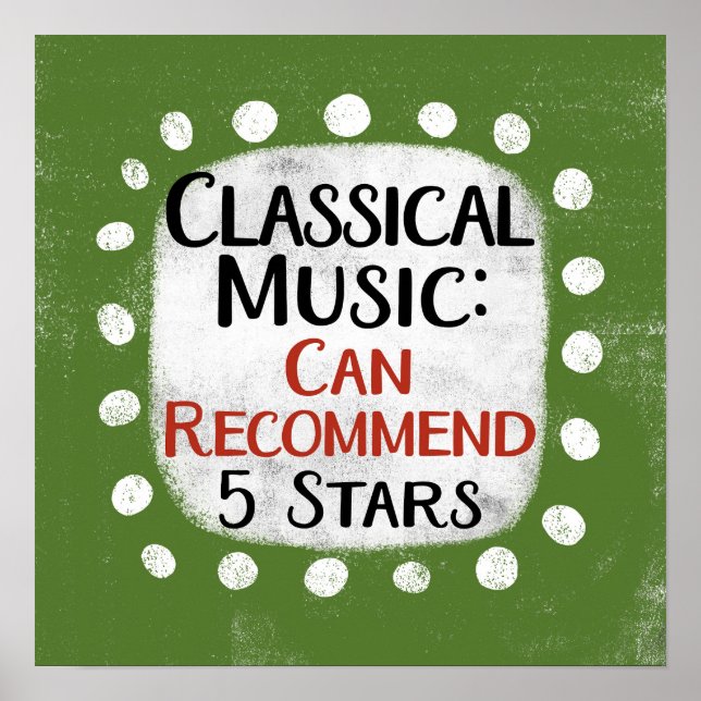 Klassisk Musik Recension 5 Stjärnor Affisch Väggko (Framsidan)