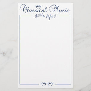 Klassisk musik stationär, anpassade brevpapper
