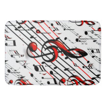 Klassisk musikalisk kaos röd svart och vit  