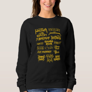 Klassisk musikkomposer i Metall Stil T Shirt