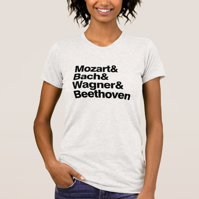 Klassisk musikkompositörer sätter band den roliga t shirt (Framsida)
