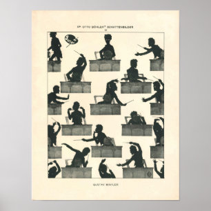 Klassisk musikledare - vintage Mahler Poster