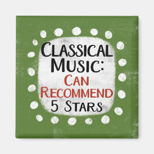 Klassisk musikrecension 5 Stars kylskåp, magnet