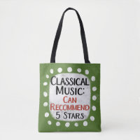 Klassisk musikrecension 5 Stars tote Bag