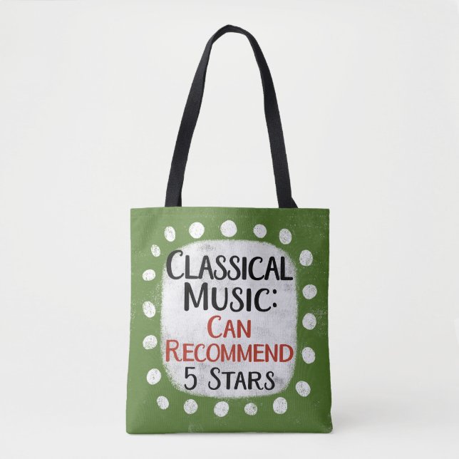 Klassisk musikrecension 5 Stars tote Bag Tygkasse (Framsida)