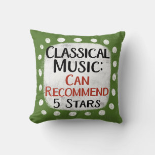 Klassisk musikrecension 5 stjärnor Dekorativ kudde