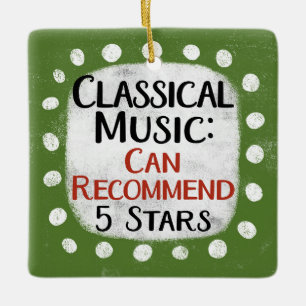 Klassisk musikrecension 5 stjärnor julgransprydnad keramik