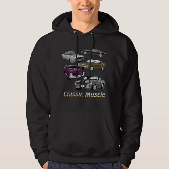 klassisk muskel hoodie (Framsida)