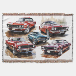 Klassisk muskelbil filt