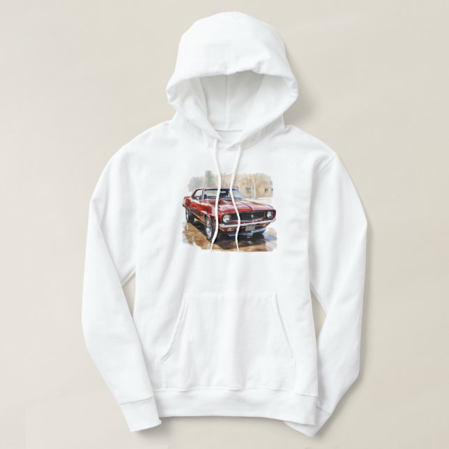 Klassisk muskelbil hoodie (Design framsida)