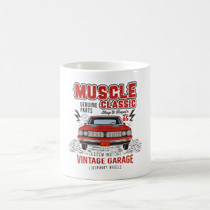 Klassisk muskelbil kaffemugg