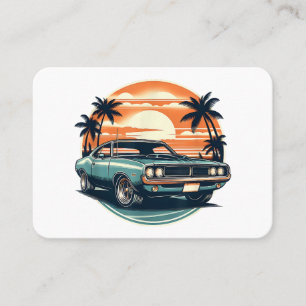 Klassisk muskelbil Retro Vintage Stil Visitkort