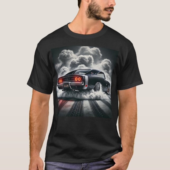 Klassisk muskelbilseffekt frigjord: t shirt (Framsida)