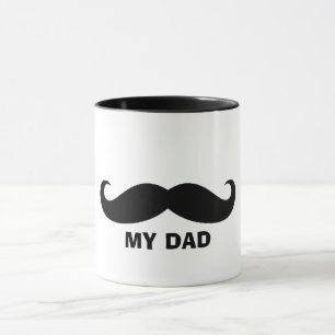 Klassisk Mustache Mugg - Svartvit design pappa