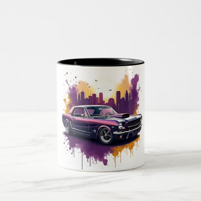 Klassisk Mustang Muskelbil Två-Tonad Mugg (Center)