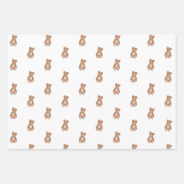 Klassisk Nalle Blue Bow Baby Shower