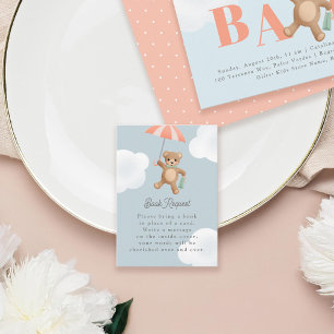 Klassisk Nalle Pastel Baby Shower Tilläggskort