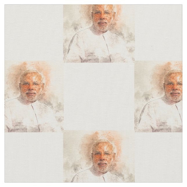 Klassisk Narendra Modi 2021 Tyg (Närbild)