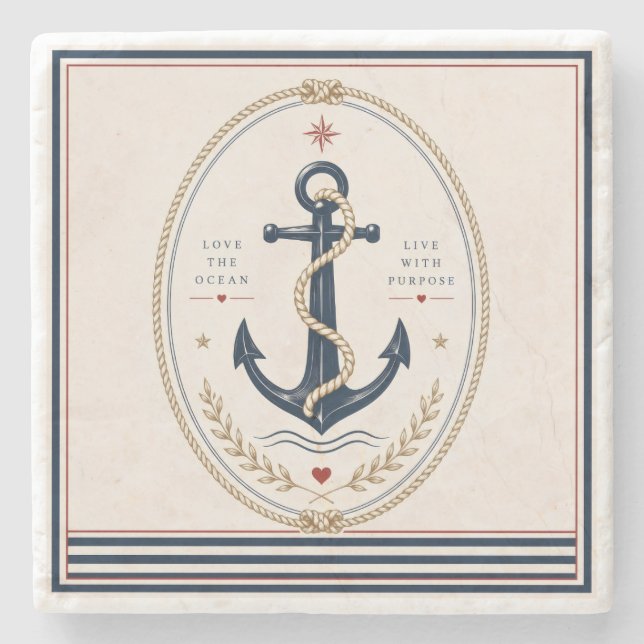 Klassisk nautisk underlägg från Sailorcore (Framsidan)