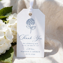 Klassisk Navy Blue Hortensia Bröllop Tack Kort