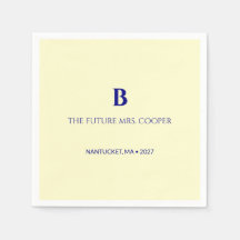Klassisk Navy Blue Script Monogram