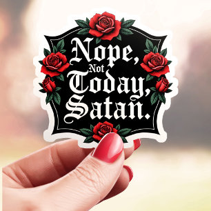 Klassisk Nej Inte Idag Satan Klistermärken