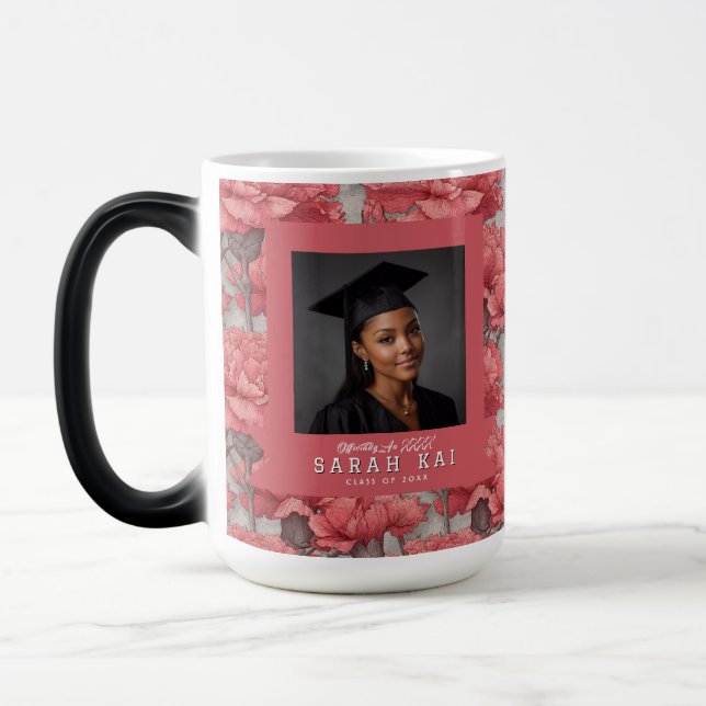 Klassisk Nejlikblomma Dotter Examenspresent Magisk Mugg (Vänster)