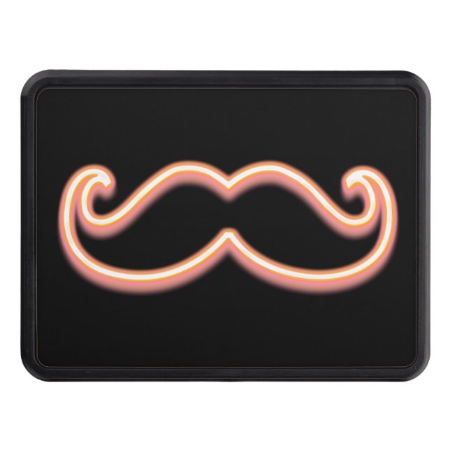 Klassisk Neon Mustache på Hitch-utskrift Dragkroksskydd (Framsidan)