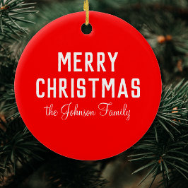 Klassisk Neon Red Elegant-jul Julgransprydnad Keramik