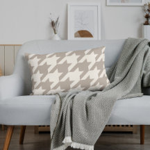 Klassisk Neutralt Ivory Taupe Houndstooth Mönster