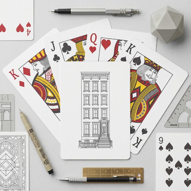 Klassisk New York Stoop-lägenhetsritning  Casinokort (Skapare uppladdad)