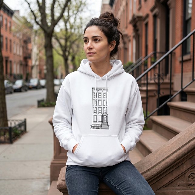 Klassisk New York Stoop-lägenhetsritning  T Shirt (Skapare uppladdad)