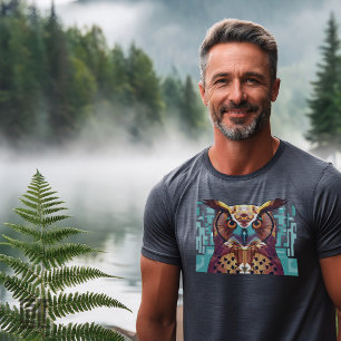 Klassisk Noble Underbar Horned Uggla Porträtt Outd T Shirt