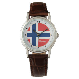 Klassisk norsk Flagga & Norge mode /design Armbandsur