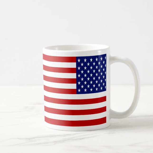 Klassisk och cool amerikansk flagga patriotisk kaffemugg (Höger)