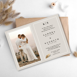 Klassisk och Elegant för fotoramad Bröllop Inbjudningar