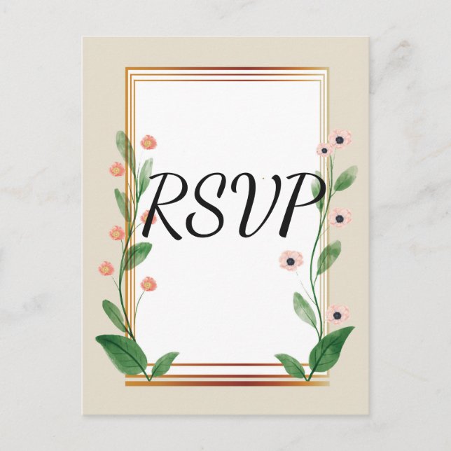 Klassisk och Elegant - sofistikerad osa Inbjudan Vykort (Framsida)