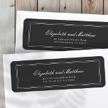 Klassisk och enkel Elegant bröllop-Returadress Returadress Etikett<br><div class="desc">Sammansatt av enkelt rakt infogat ramar med klassisk kursiv stil och serif-typografi. Dessa inslag är enkla,  tidlösa och klassiska.. Detta är designat av White Papper Birch Co. exklusiv för Zazzle. Finns här: http://www.zazzle.com/store/whitepaperbirch</div>