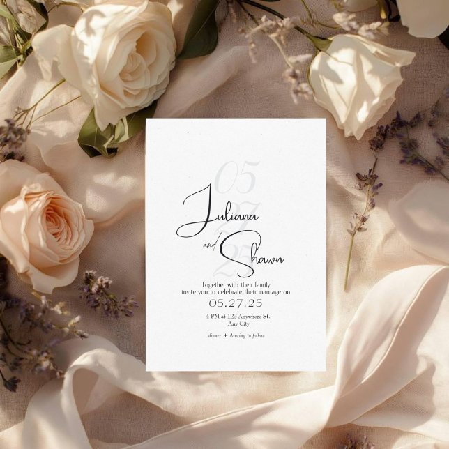 Klassisk och modern bröllopsinbjudan inbjudningar (Classic & classy wedding invitation)