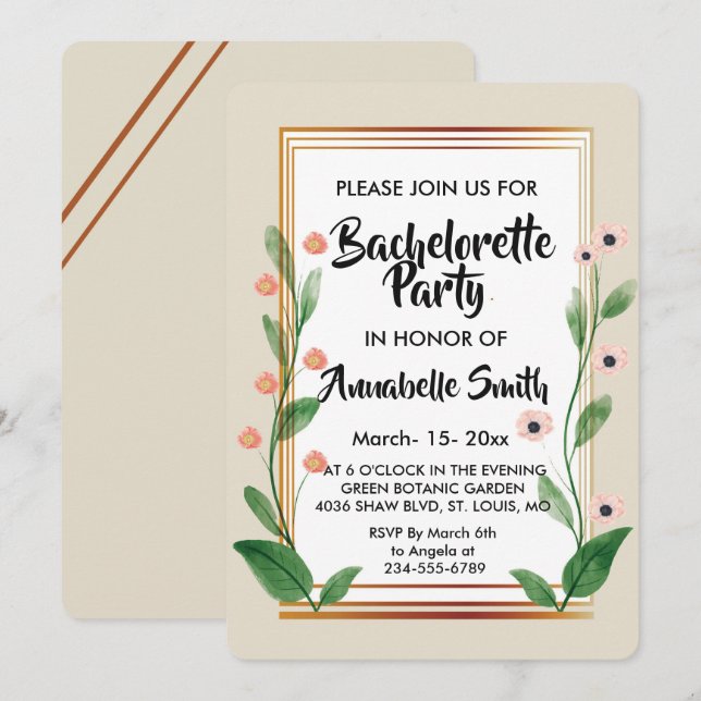 Klassisk och sofistikerad Elegant-kandidat Inbjudningar (Fram/baksida)