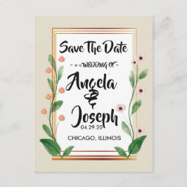 Klassisk och sofistikerad Elegant Spara datum Meddelande Vykort