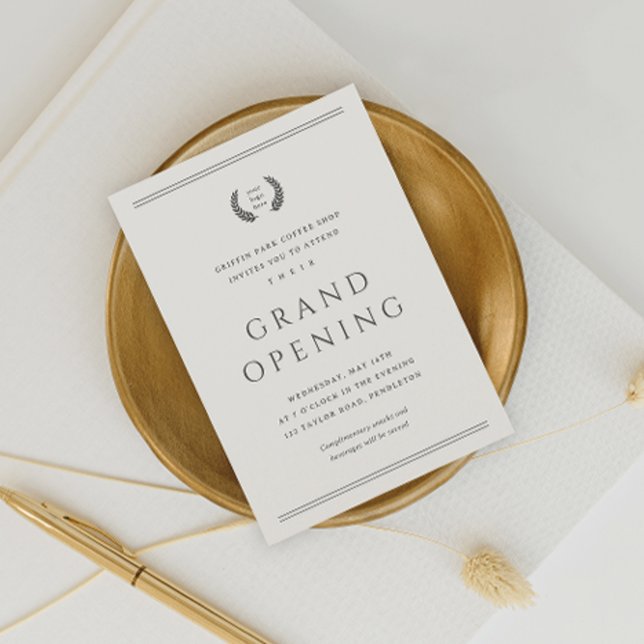 Klassisk öppning av din Logotyp här, stora affärsi Inbjudningar (Skapare uppladdad)