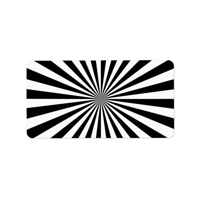 Klassisk optisk tändningshjulsutformning adressetikett (Framsidan)