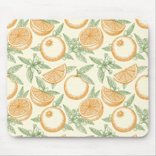 Klassisk Orange Fruit Mönster Musmatta