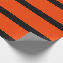 Klassisk Orange och svart penna Rand Halloween